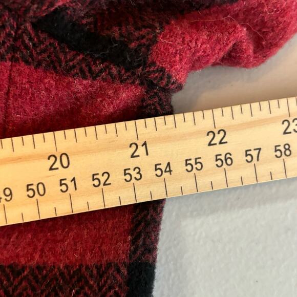 White Stag Jacket Women's Size16 Red/Black Buffalo Plaid Full Zip Wool Blend - Picture 6 of 9